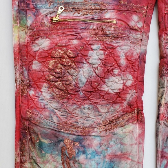 New Men's ROBIN'S JEAN sz 44 Racer Slim Moto Jeans - Picture 4 of 8